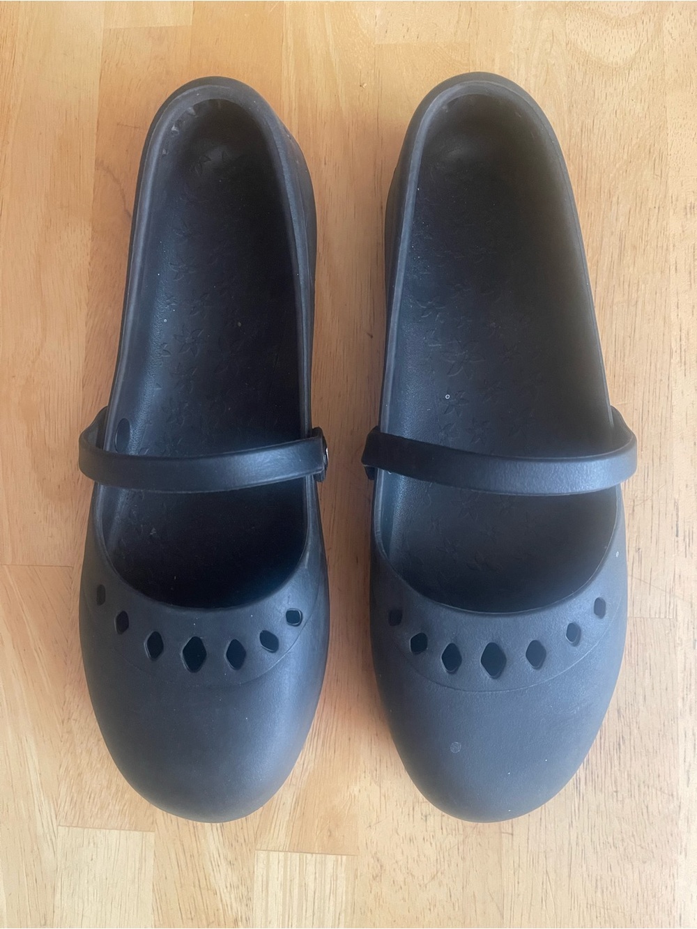 Airwalk Black Rubber Mary Jane Flats